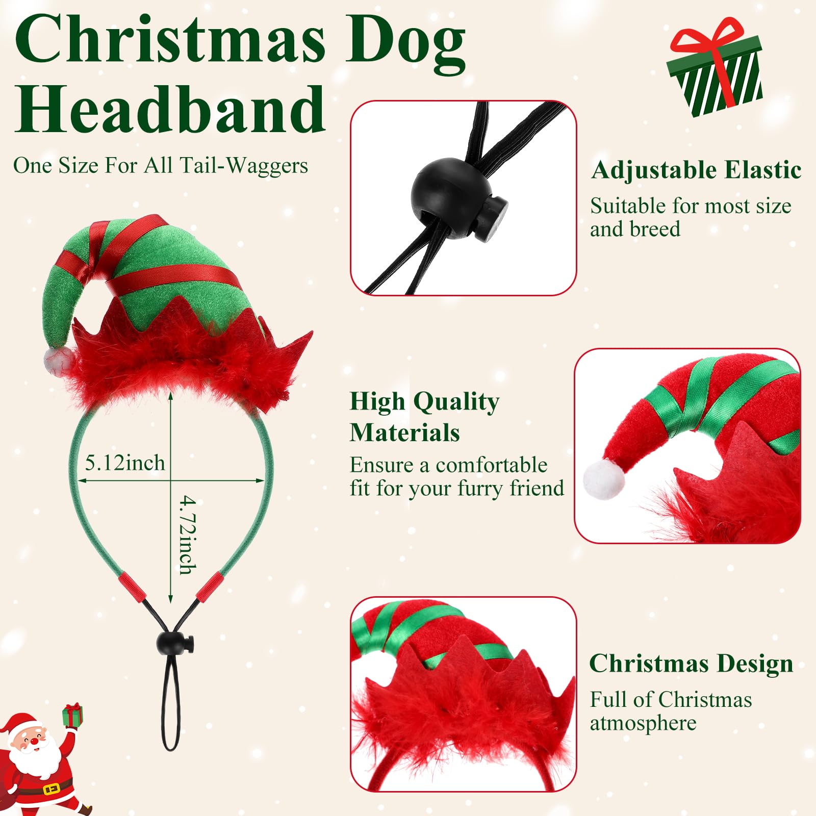 SilTriangle pet headband elastic-fit for comfortable wear during play and photos
