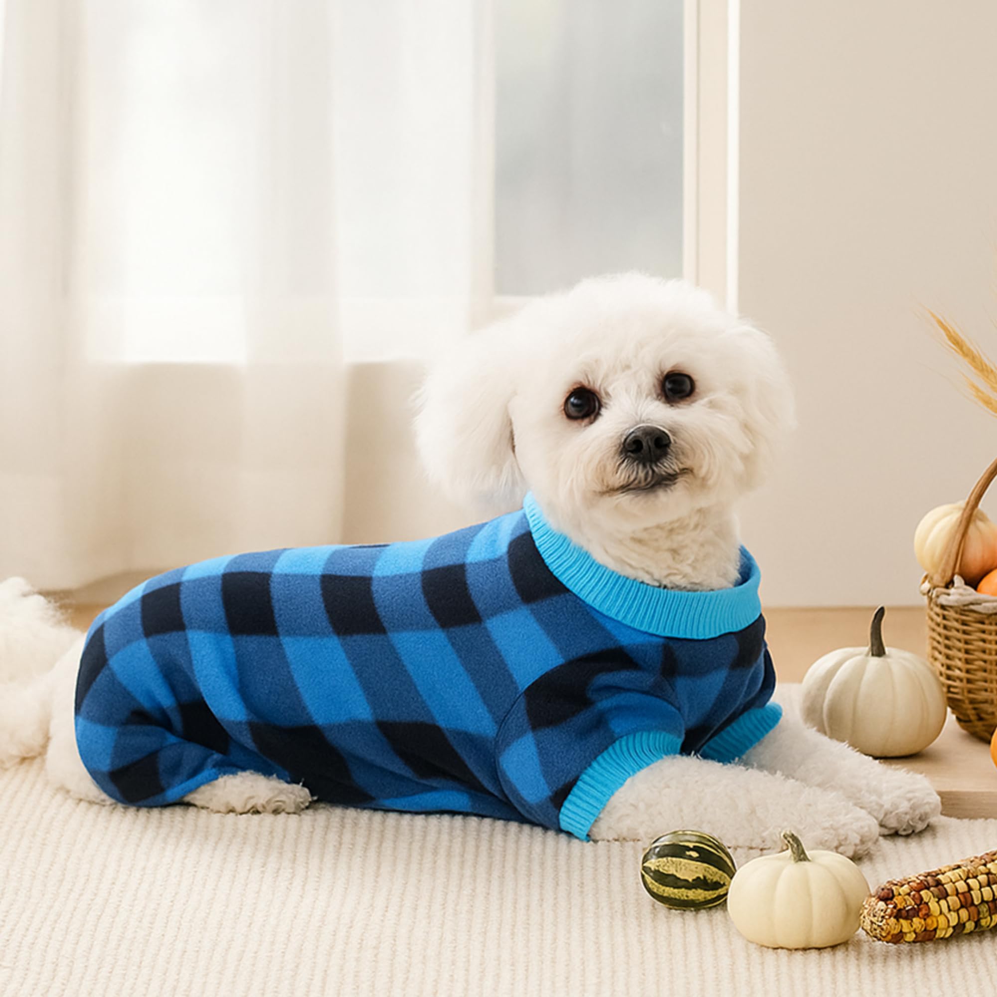 SilTriangle Christmas plaid pet costume for dogs and cats