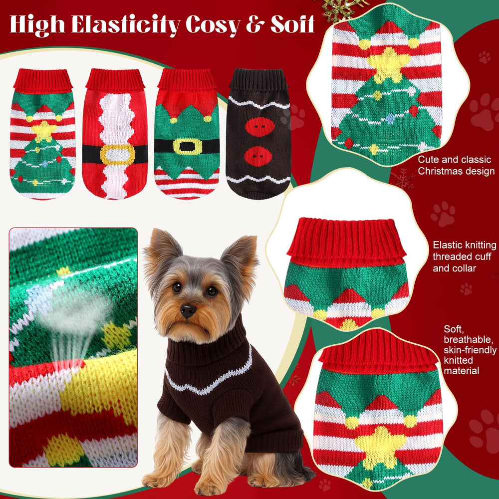 SilTriangle dog Christmas costume looks stylish at family gatherings and holiday photo sessions.