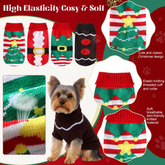 SilTriangle dog Christmas costume looks stylish at family gatherings and holiday photo sessions.