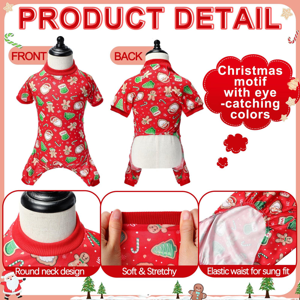 SilTriangle dog pajamas gingerbread pattern adding cheerful vibes to walks