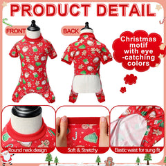 SilTriangle dog pajamas gingerbread pattern adding cheerful vibes to walks