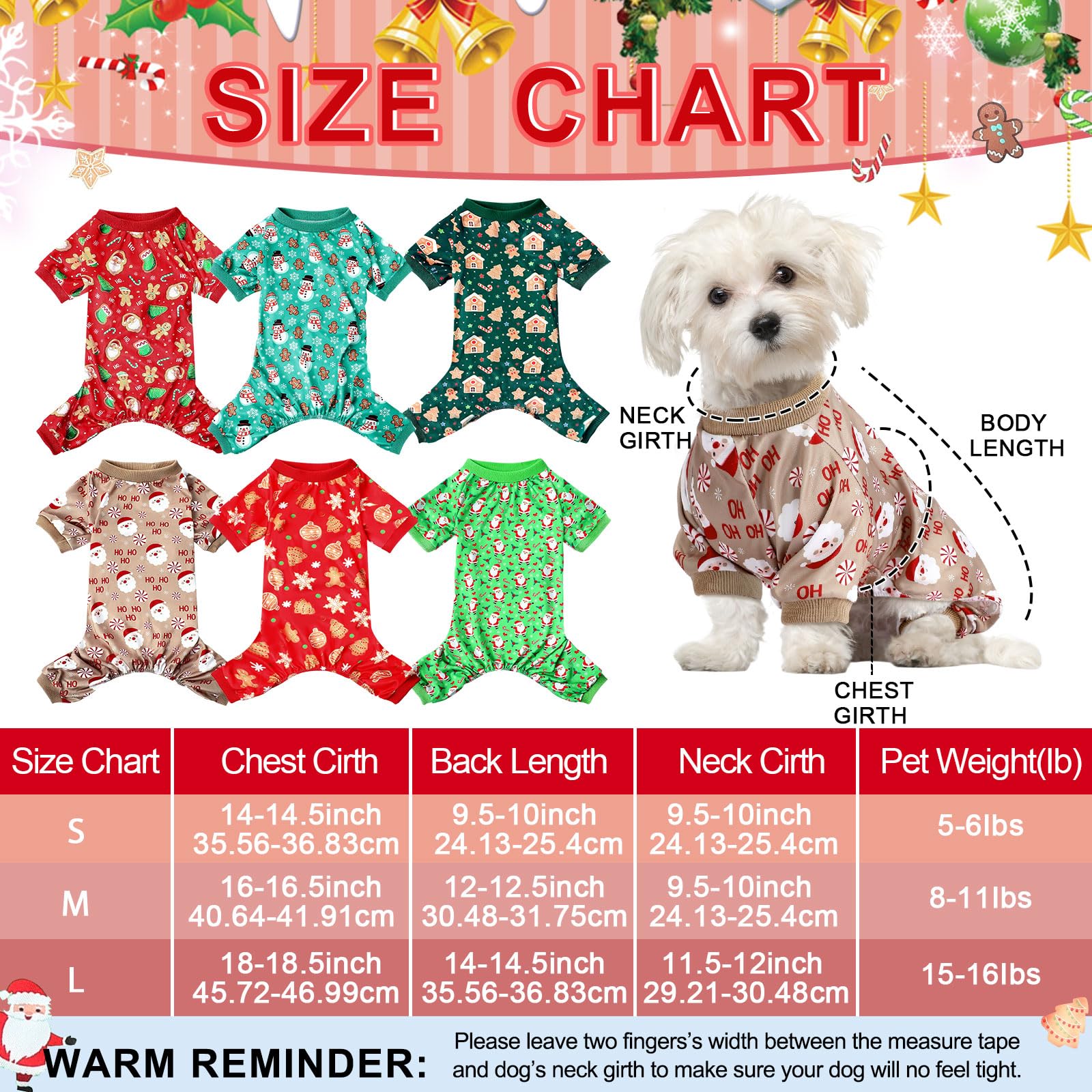 SilTriangle dog pajamas snowman pattern ideal for family gatherings and winter portraits