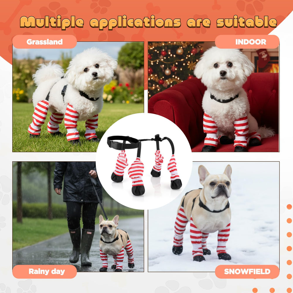 SilTriangle dog suspender boots adjustable straps show easy sizing for paw shapes