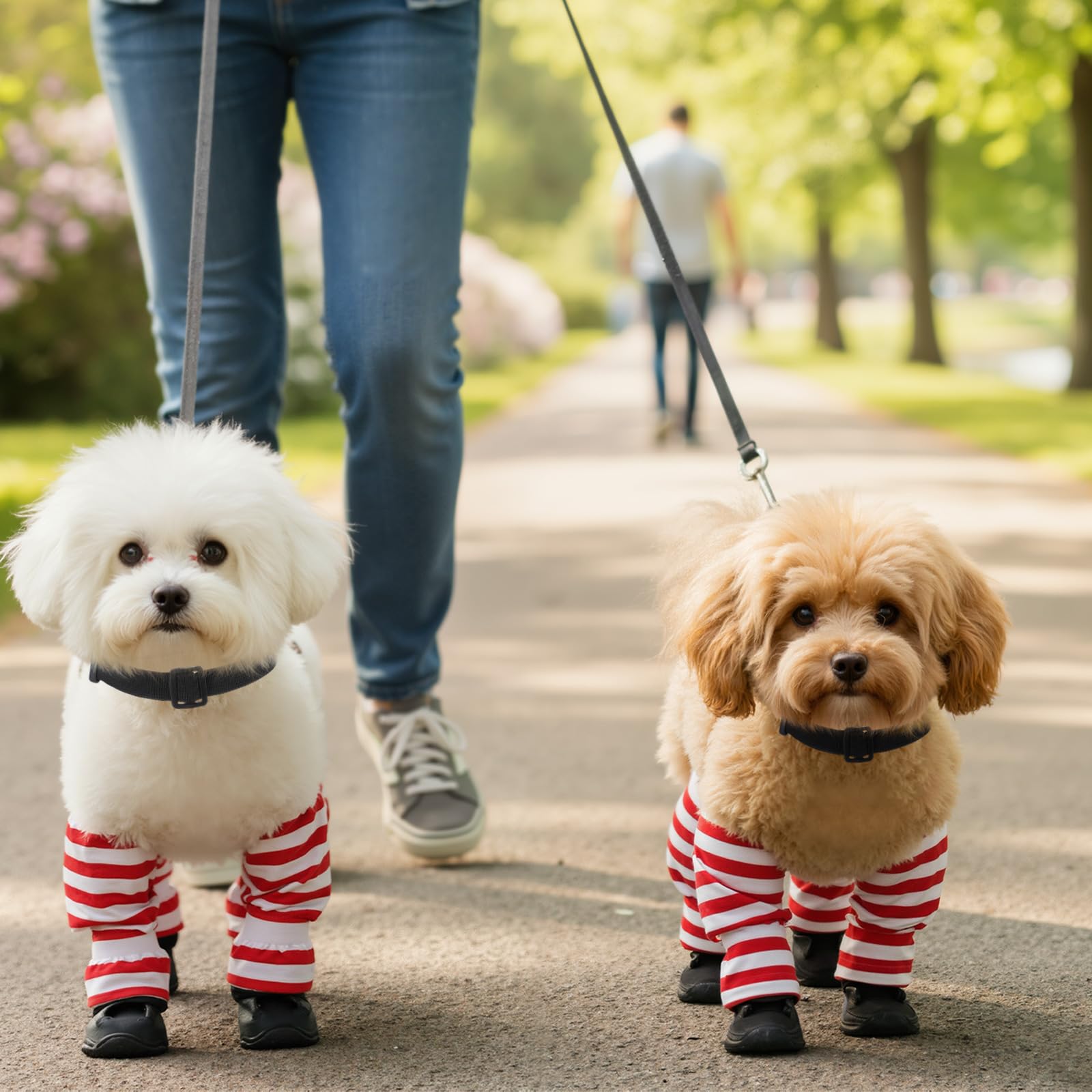 SilTriangle dog suspender boots packaging shows single boot set for dogs