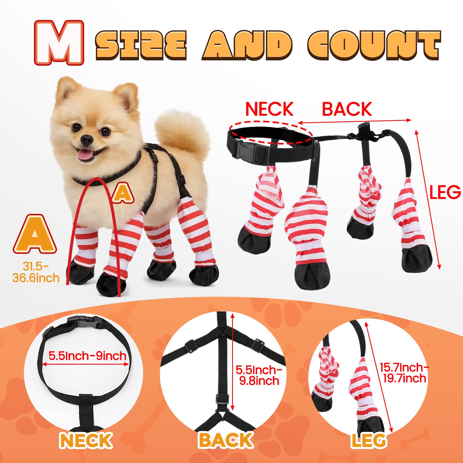SilTriangle dog suspender boots side view with adjustable straps for secure, comfortable fit