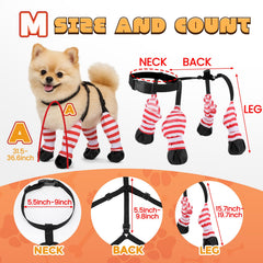SilTriangle dog suspender boots side view with adjustable straps for secure, comfortable fit