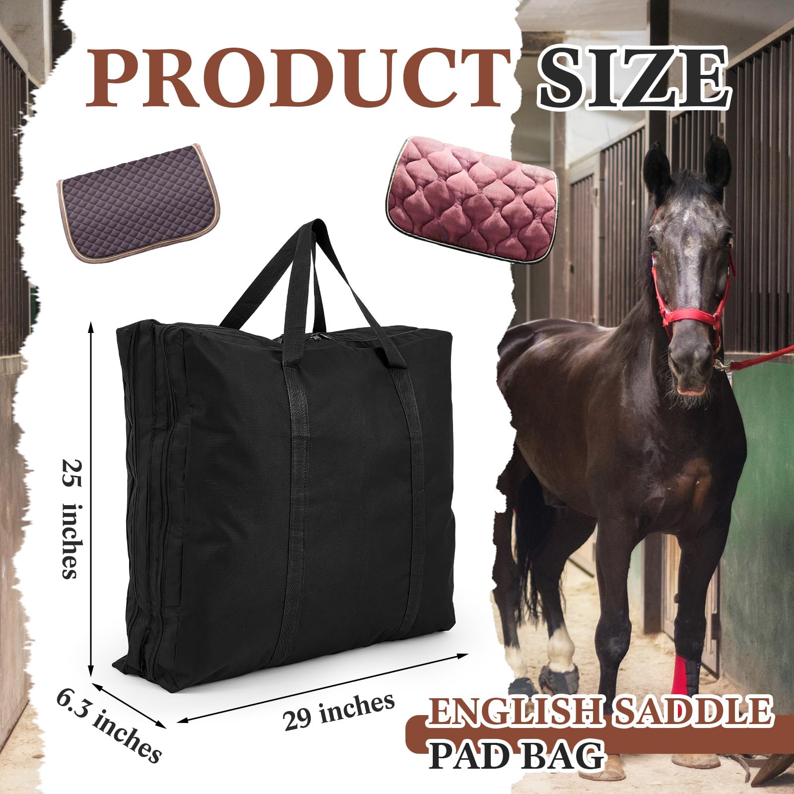 SilTriangle English Saddle Pad Bag air circulation design helps dry damp pads after riding