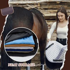 SilTriangle English Saddle Pad Bag preserves cleanliness with gasket design during storage