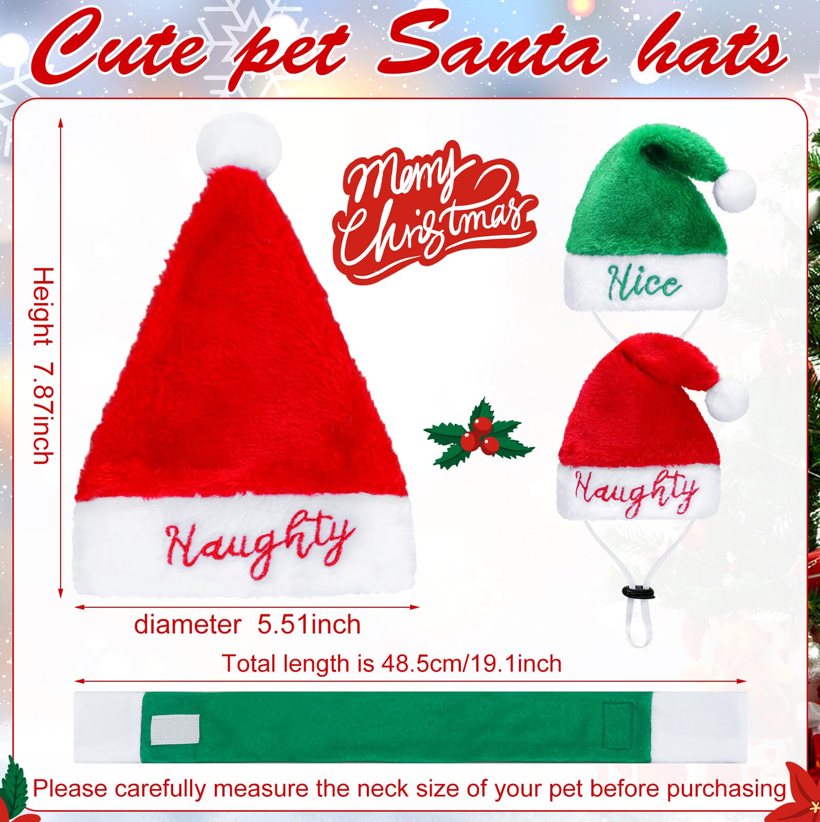 SilTriangle red, white, and green scarves add holiday charm to pets.