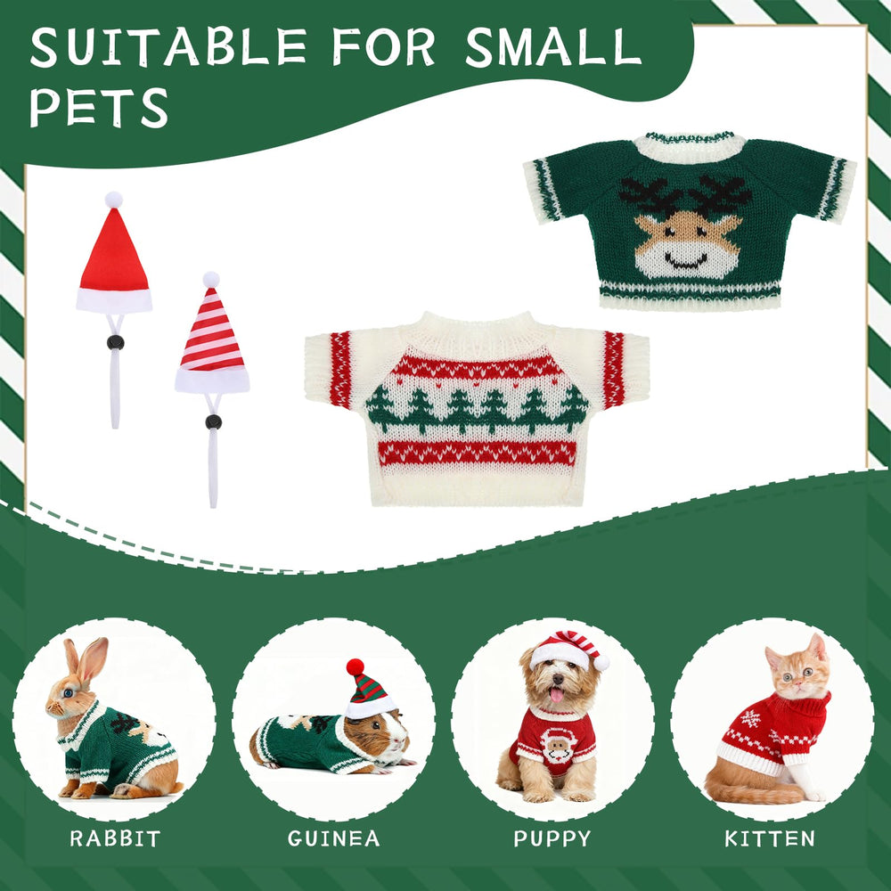 SilTriangle yarn mini hats add cozy holiday flair for pets.