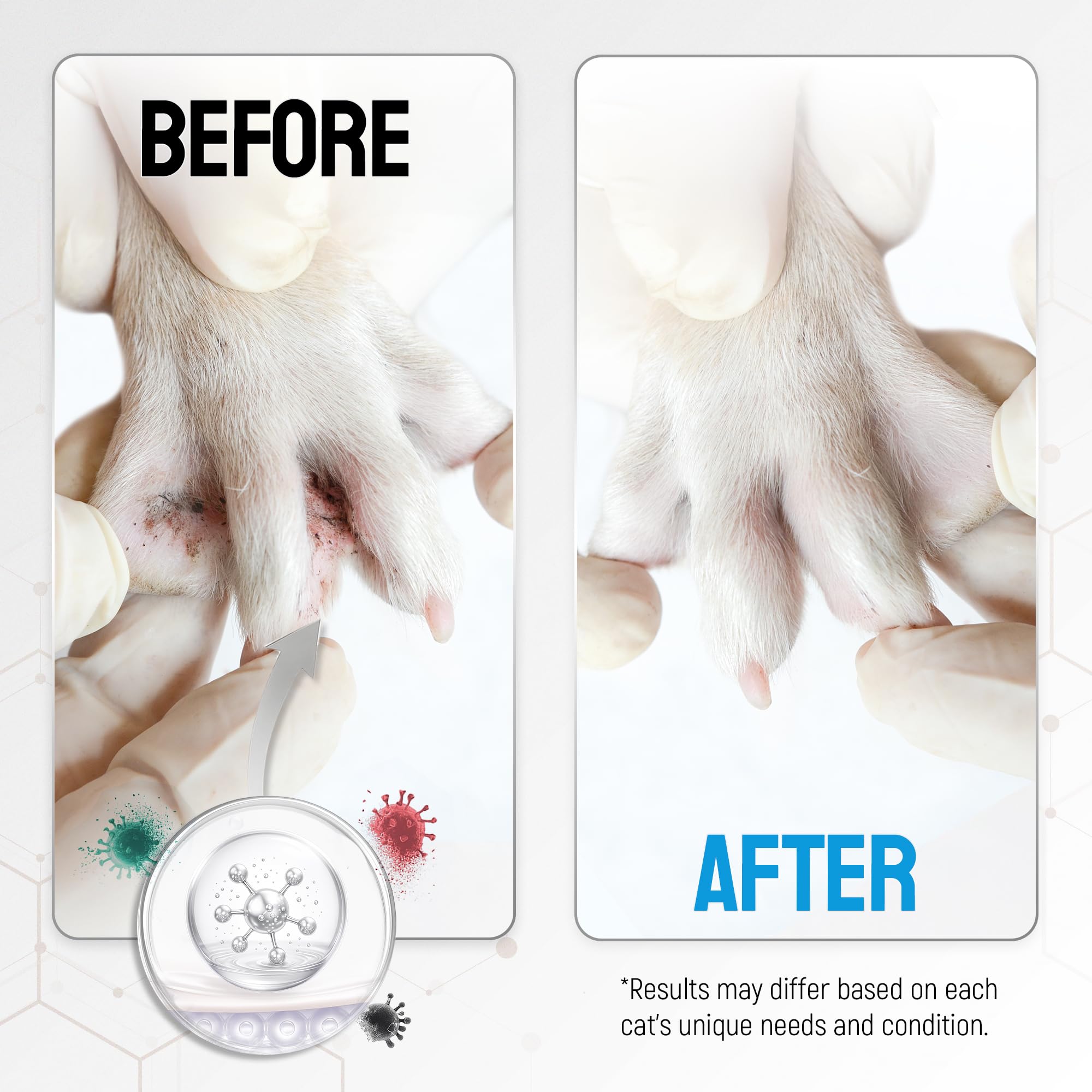 Silver Grade Cat Wound Spray packaging 4oz showcases compact travel-friendly bottle.