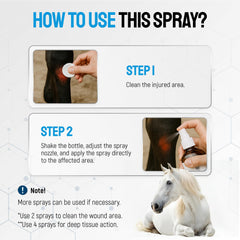 Silver Grade spray being applied directly to injury