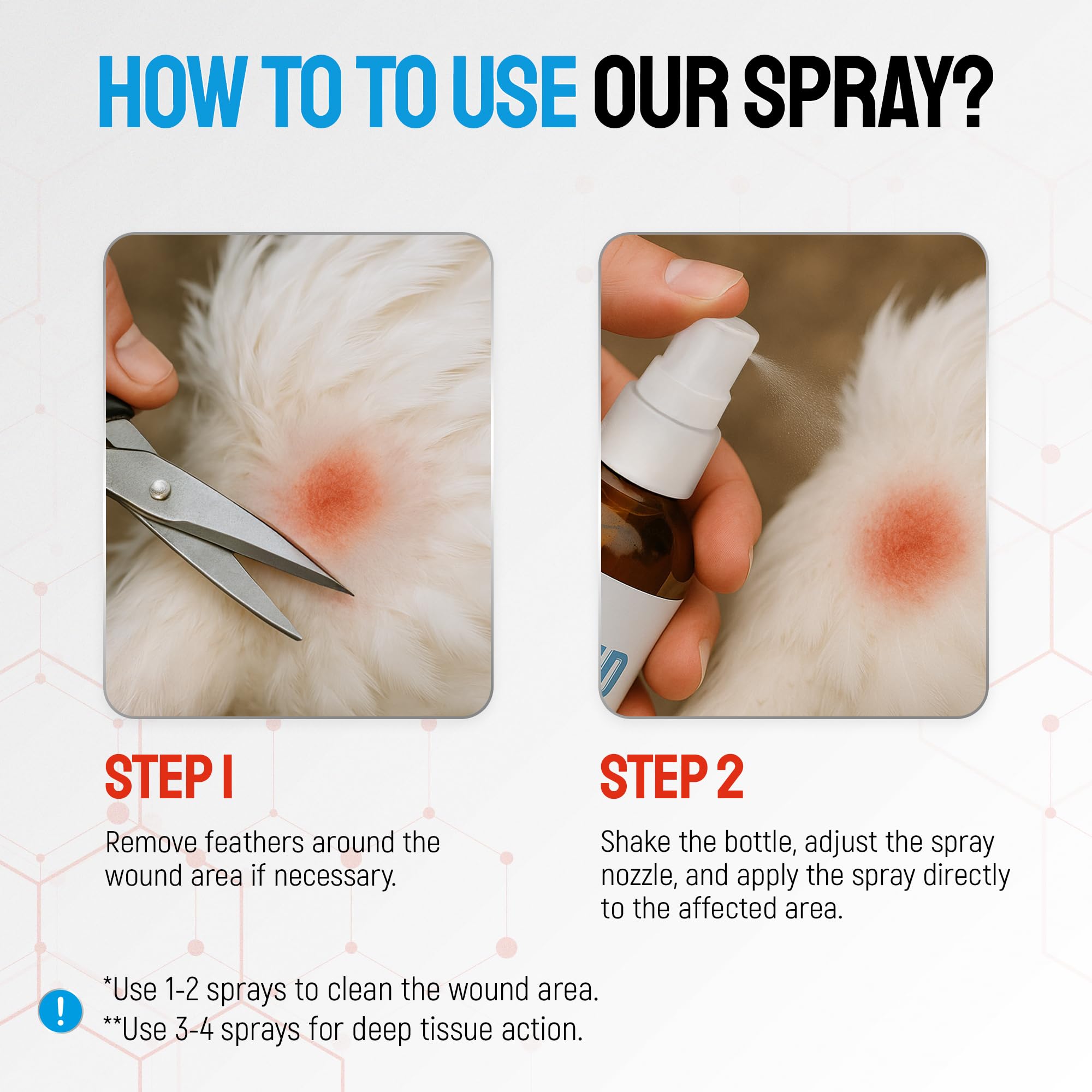 SILVER GRADE Wound Spray bottle-dispense demonstrates easy spray mechanism.