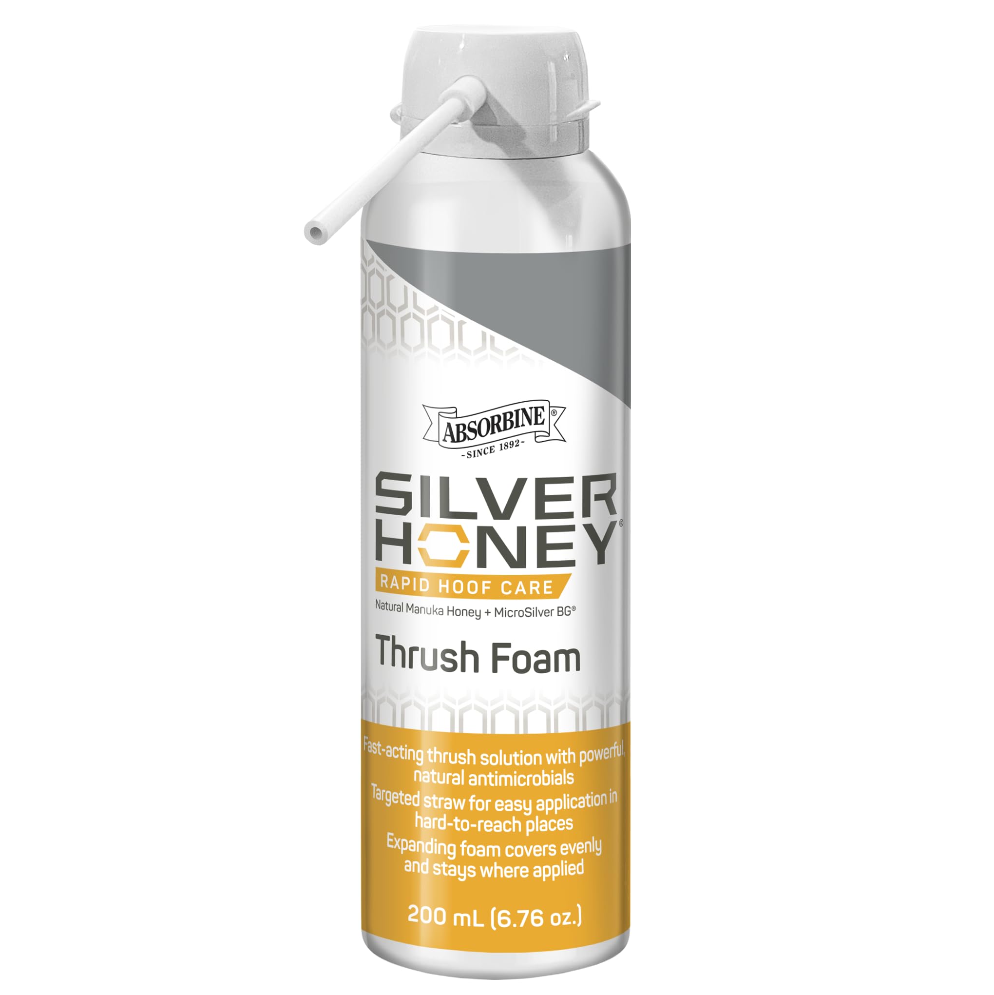 Silver Honey Rapid Hoof Care Thrush Foam canister 200 ml for daily hoof care protection.