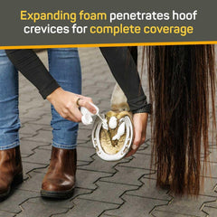 Silver Honey foam precision straw applicator targets under pads and around shoes.
