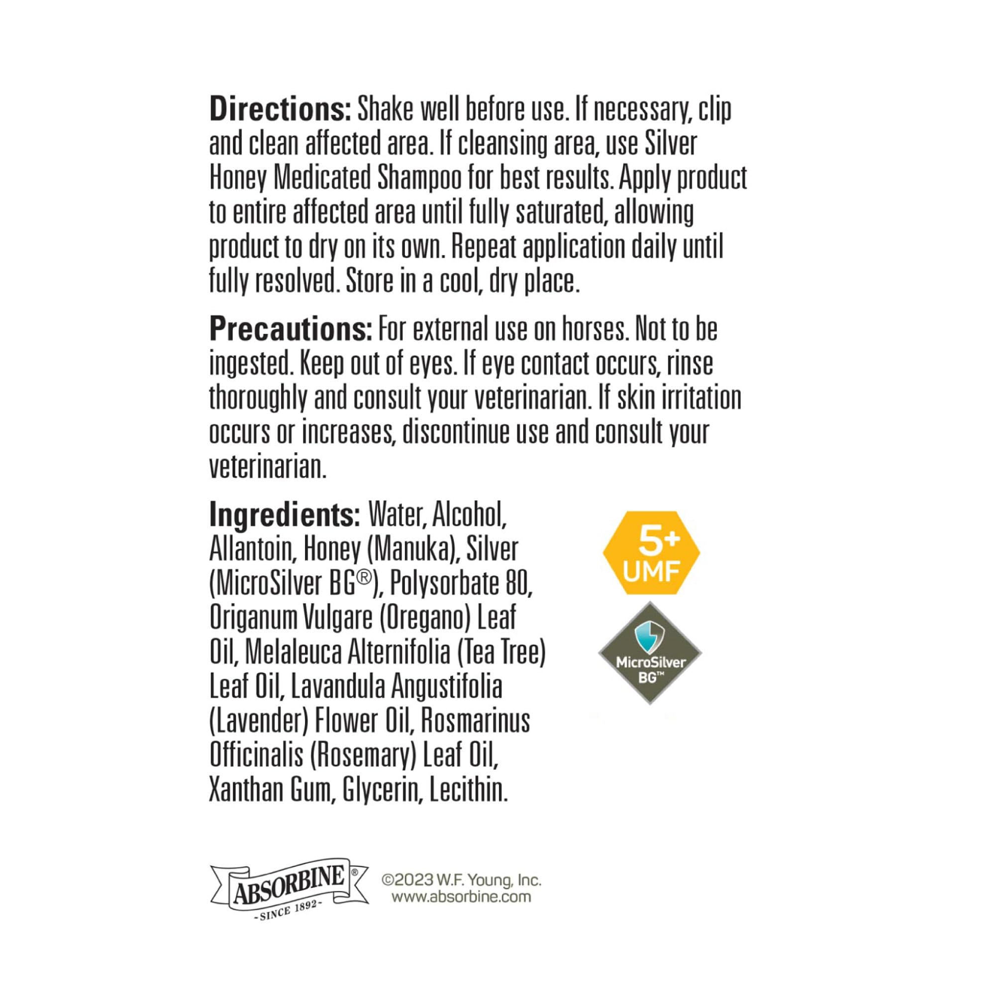 USA-made Silver Honey Rapid Relief spray in a clean stable environment