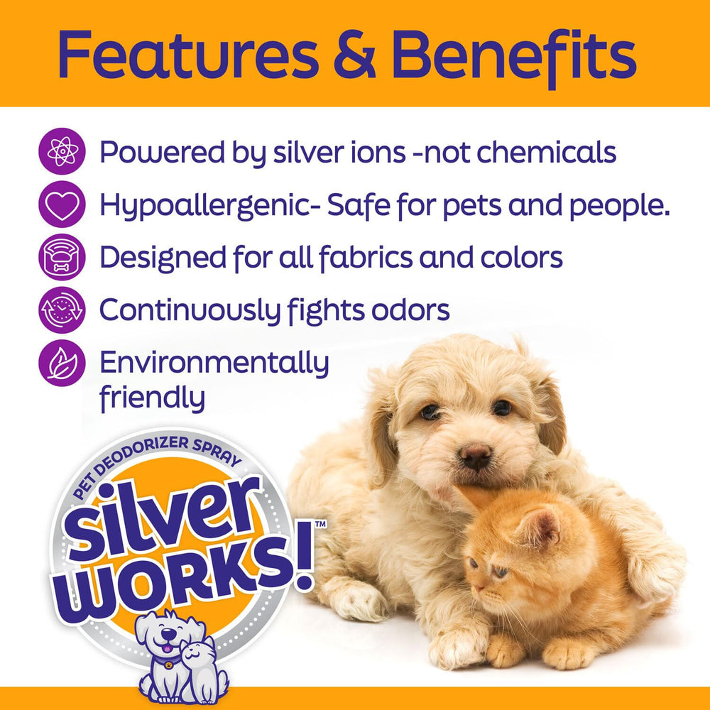 SilverWorks! Odor eliminator on upholstery delivers lasting freshness and cleaner fabrics.