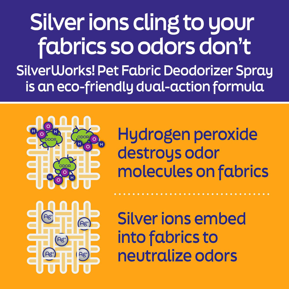 SilverWorks! Pet bedding treatment provides clean, odor-free rest for pets.