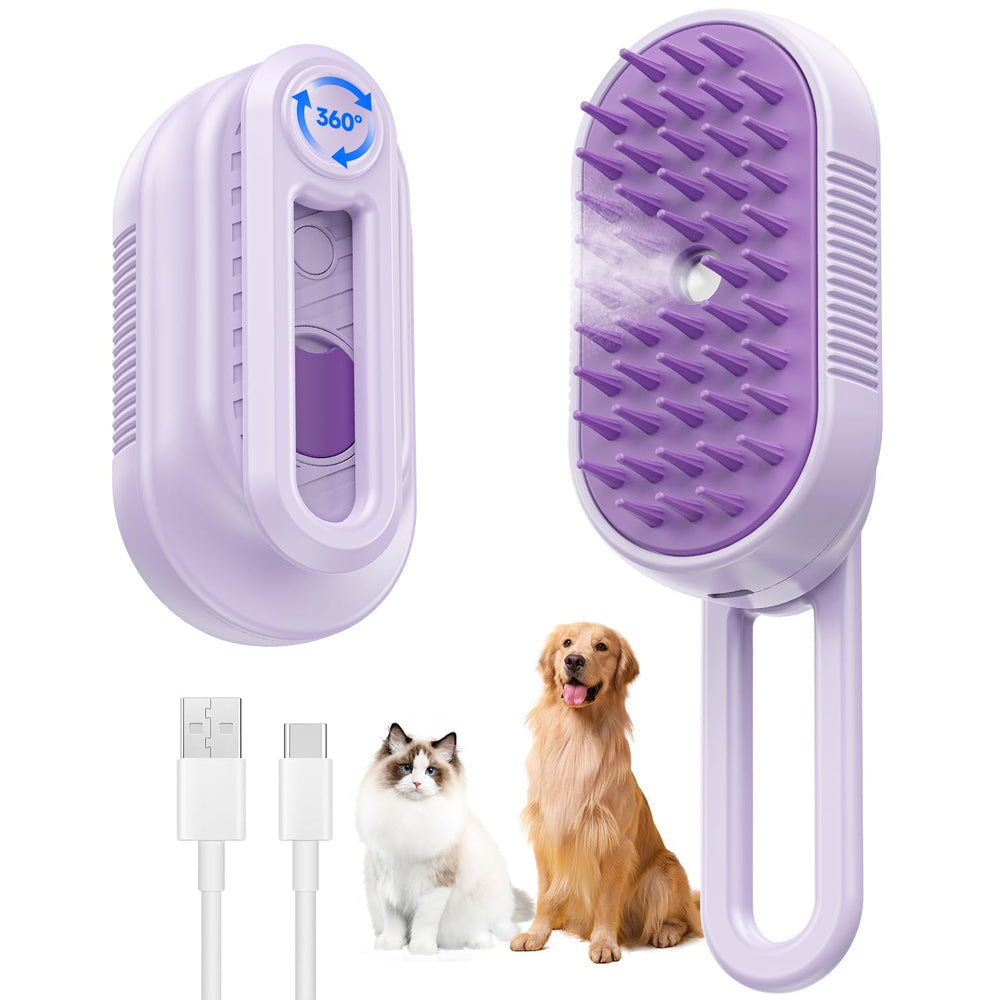 SILVLF Cat Steam Brush detangling close-up for smoother fur and easier grooming.