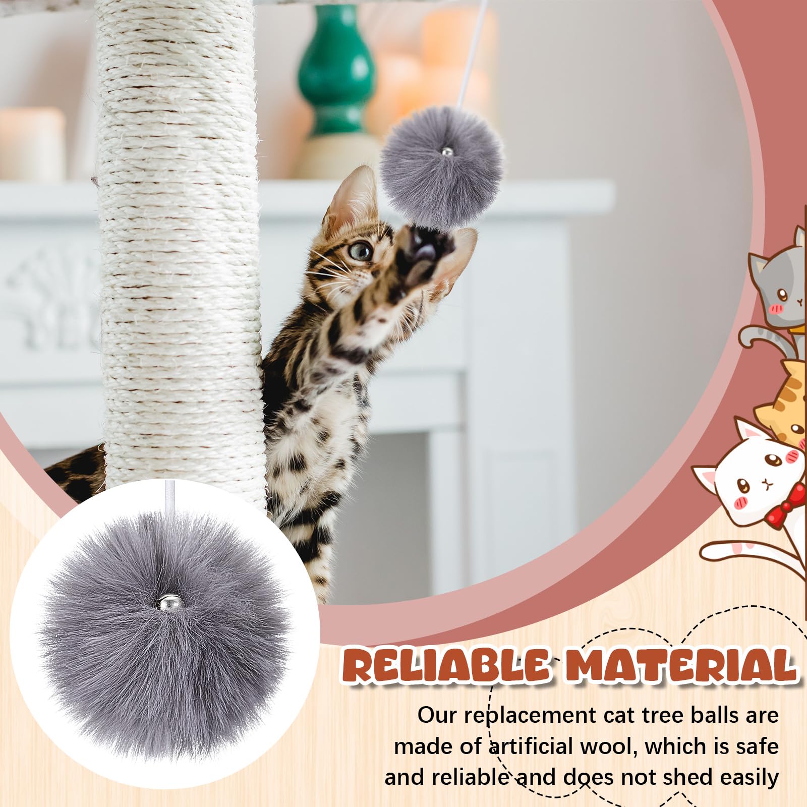 Simgoing easy installation with tie rope for cat trees and beds