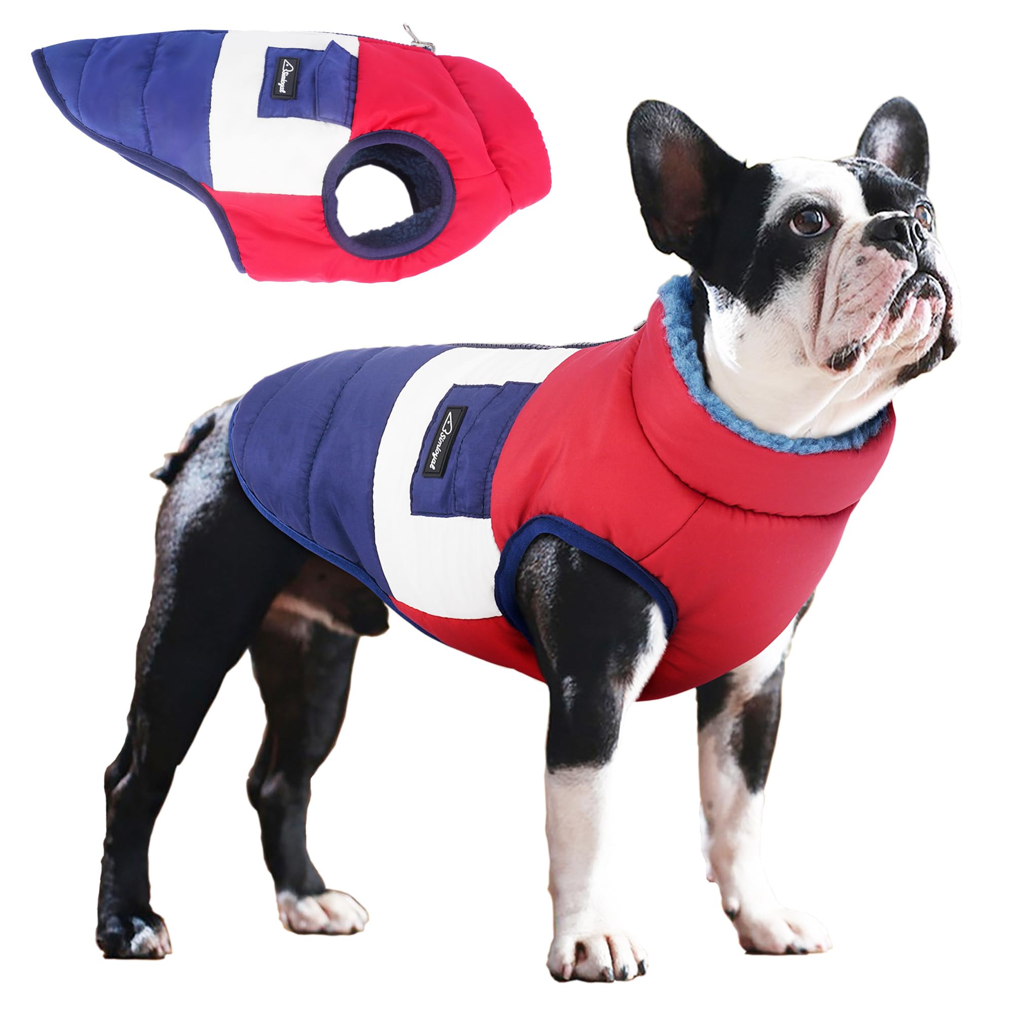 Simloyal warm dog coat fleece lining close-up highlighting soft interior