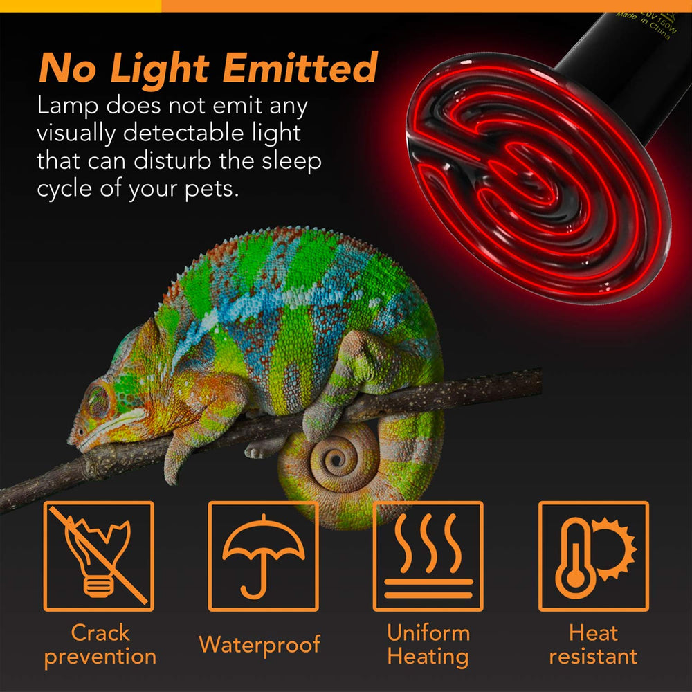 Simple Deluxe 100W ceramic heat emitter shown with compact size and no light.