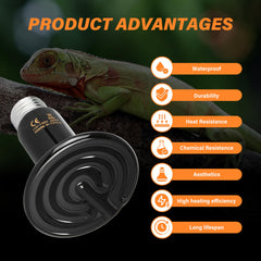 Simple Deluxe quick heat rise visualizes fast warmth to reptiles.