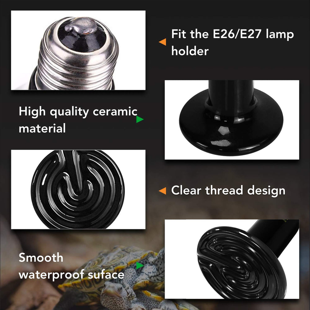 Simple Deluxe ceramic heat emitter installed in a terrarium setup.