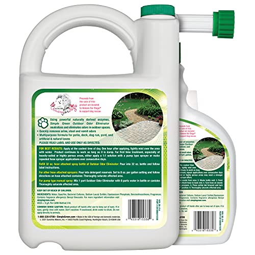 Simple Green Outdoor Odor Eliminator hose-end spray ready for patio use and easy application