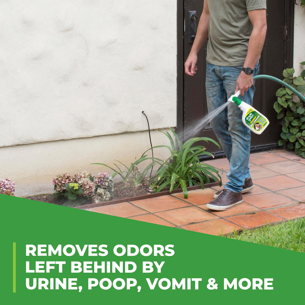 Simple Green Outdoor Odor Eliminator on patio deck for odor removal