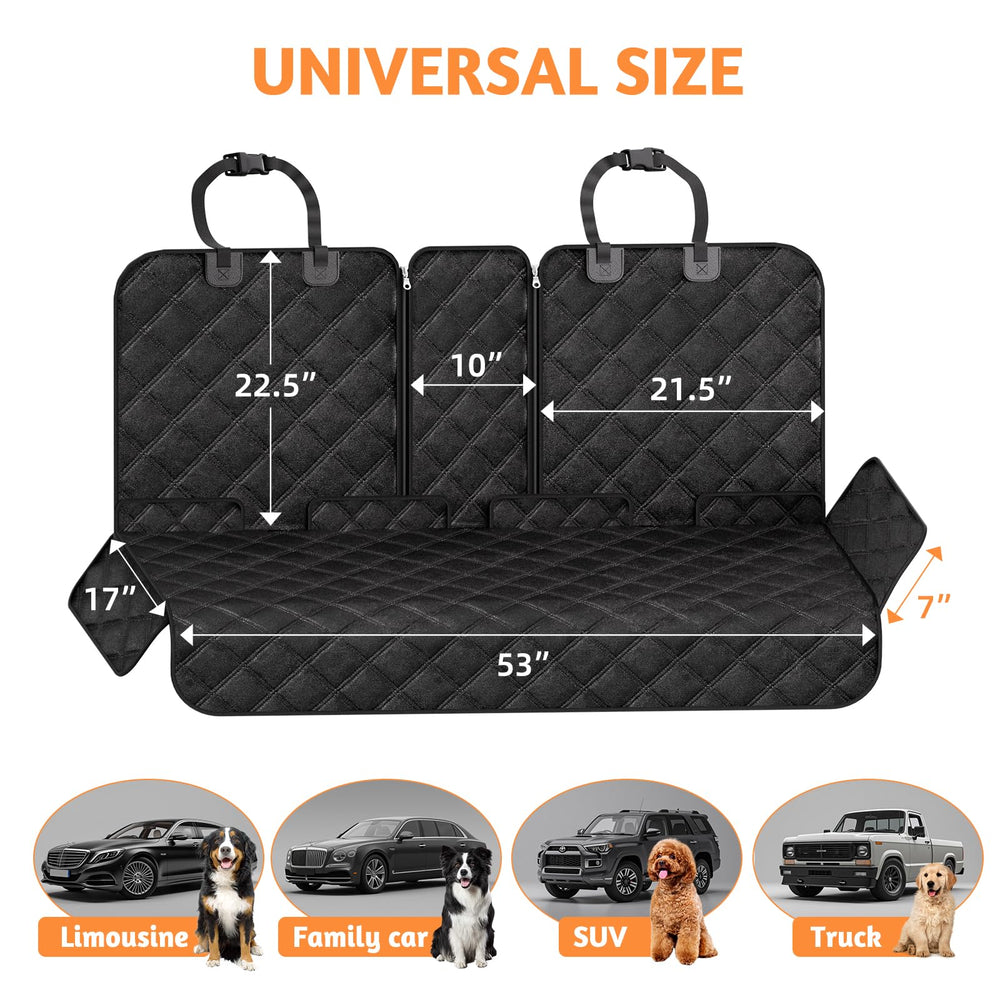 Simple Trending dog car seat cover anti-slip backing prevents shifting during bumpy rides.