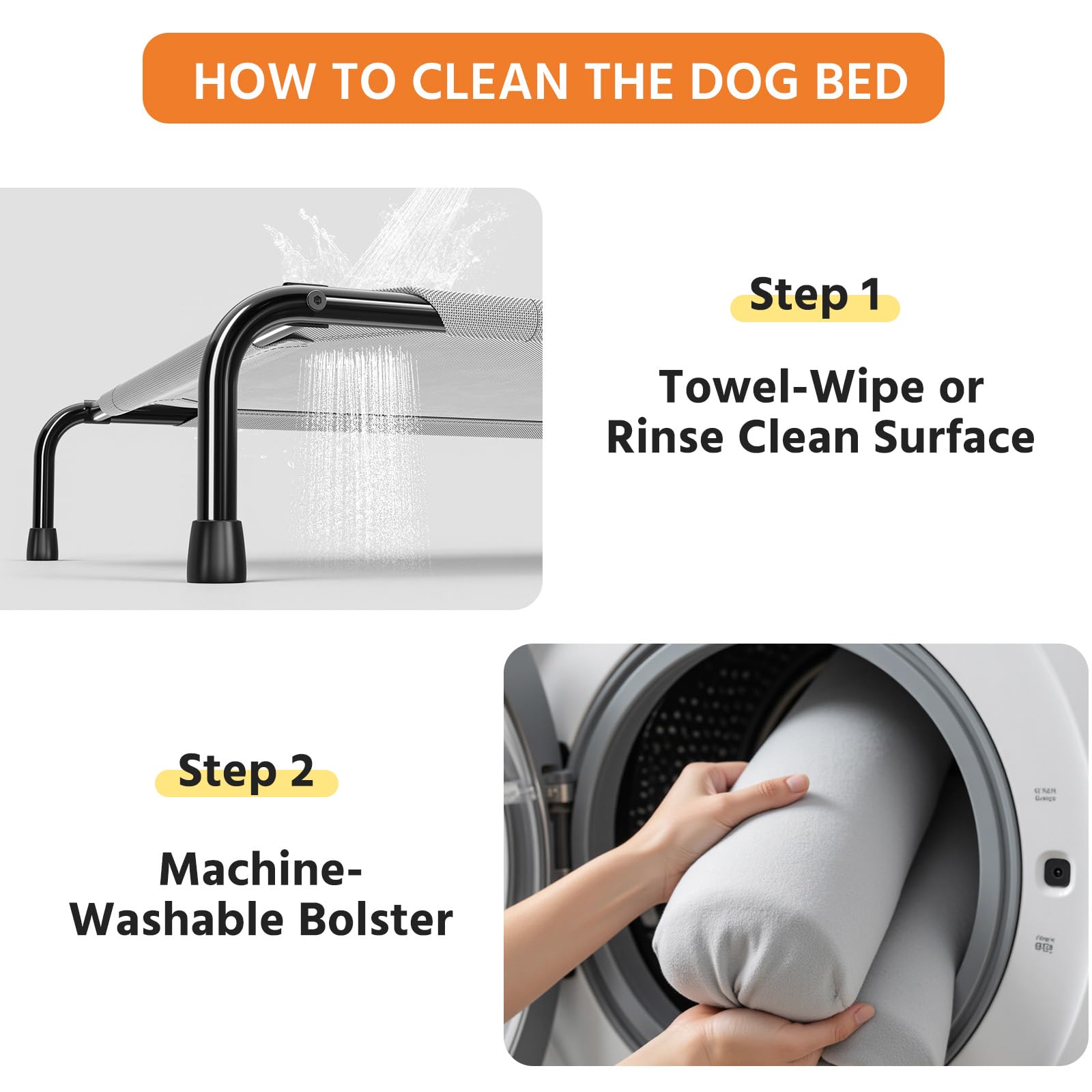 Simple Trending elevated dog bed bolsters provide neck support and comfort