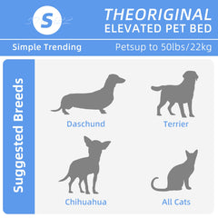 Simple Trending raised dog bed frame showcases durable steel tubing supporting active small dogs.