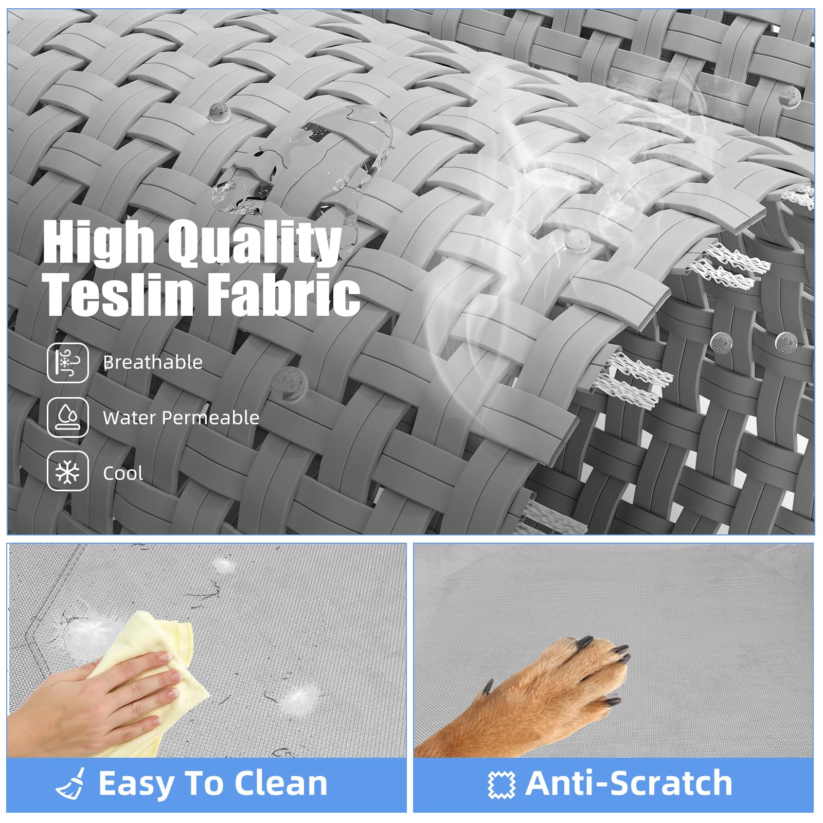 Simple Trending raised dog bed outdoors-ready design withstands weather and casual pet lounging.