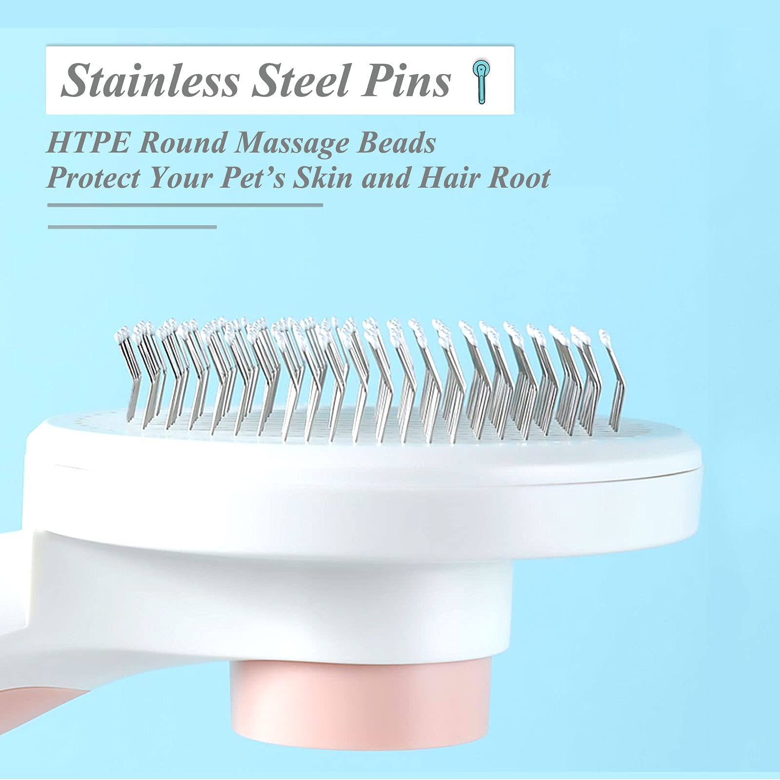 SimpleDot pink round massage beads for relaxing coat grooming and circulation