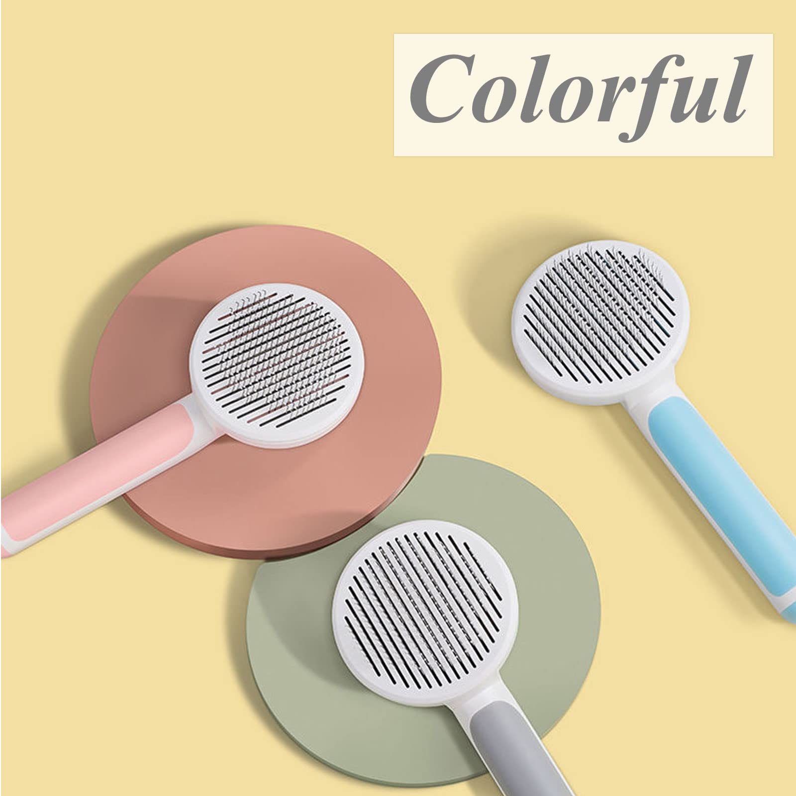 SimpleDot pink stainless-steel bristles for gentle detangling on dogs and cats
