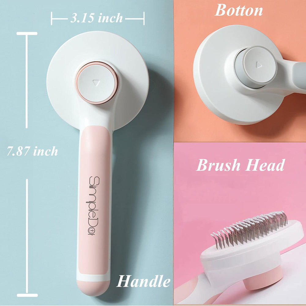 SimpleDot pink waterproof design keeps brush clean during baths
