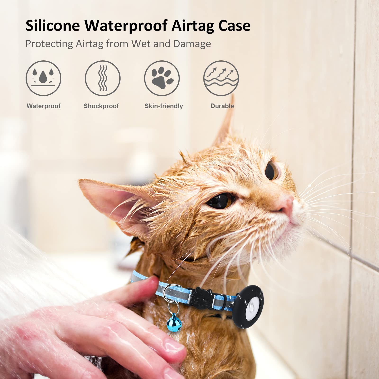 SimpleThings AirTag cat collar holder 2-pack—great value for pets.