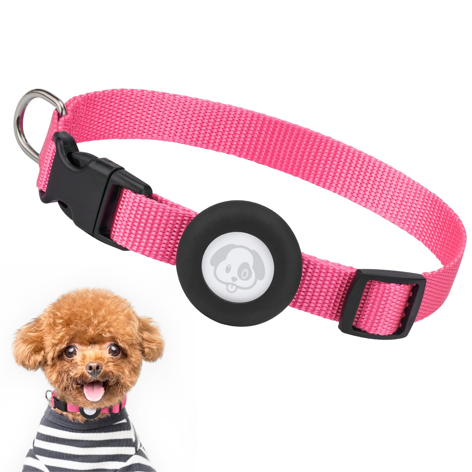 SimpleThings AirTag collar with waterproof silicone holder enables reliable tracking