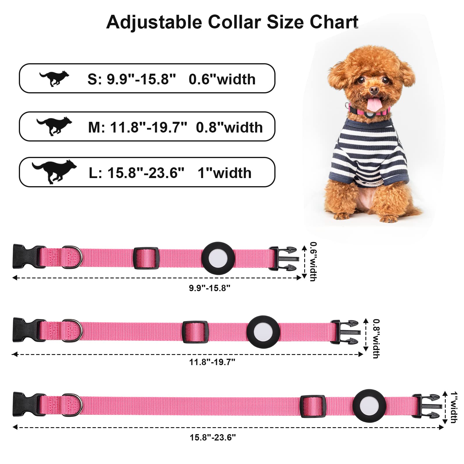 SimpleThings imitation nylon collar is soft and breathable for comfortable wear