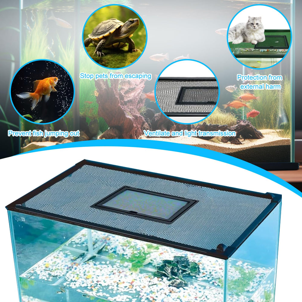 SIMPLIPLEX aquarium cover DIY magnetic design fits curved tanks and offers adjustable size.