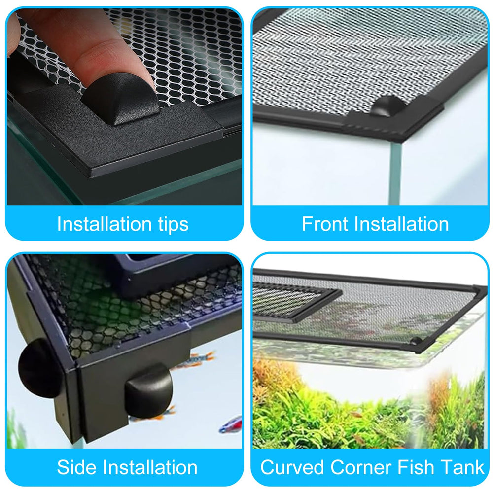 SIMPLIPLEX fish tank cover 5-50 gallon fits multiple aquariums for versatile protection.