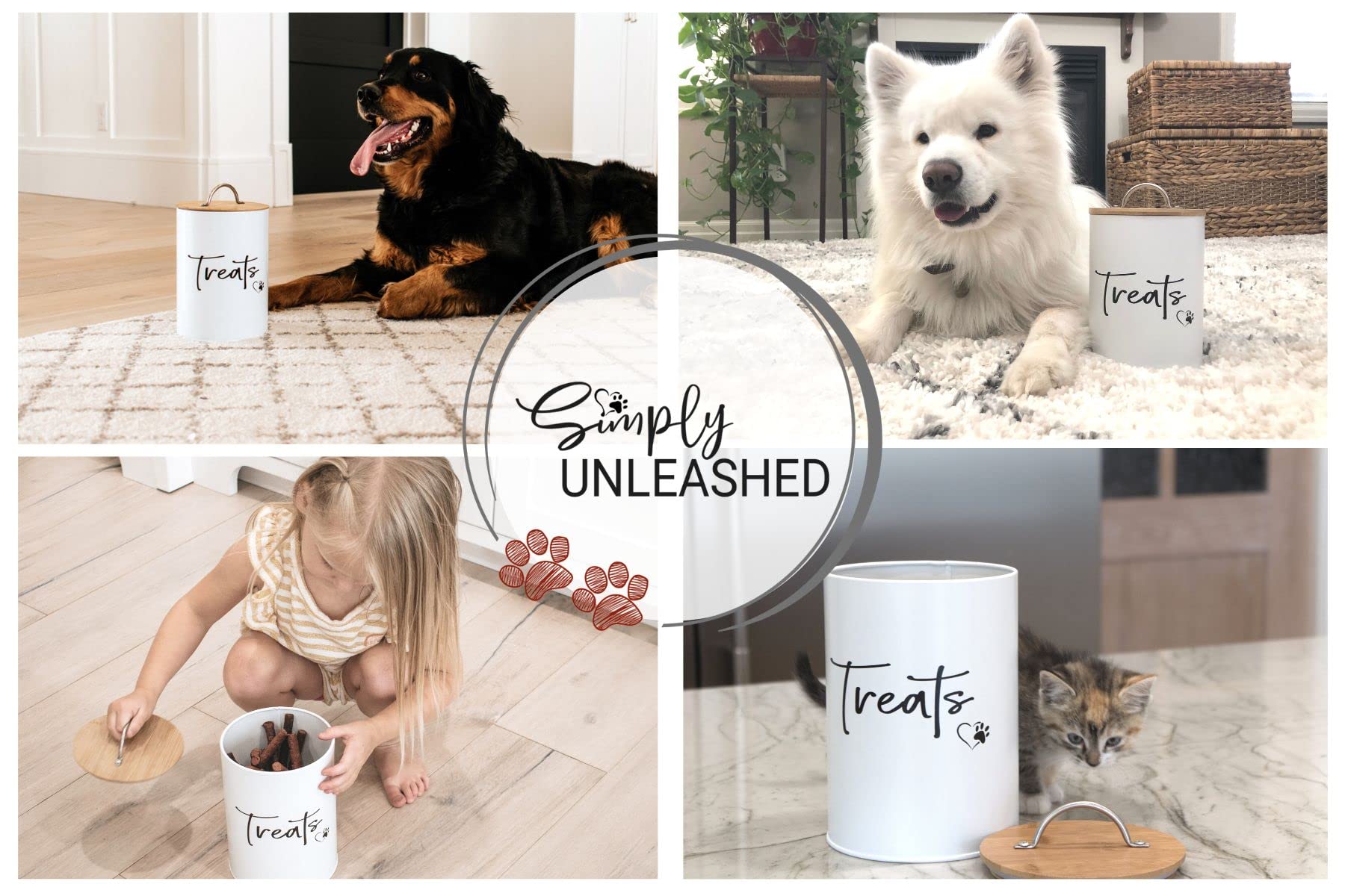 Simply Unleashed white container empty view supports organized pantry storage