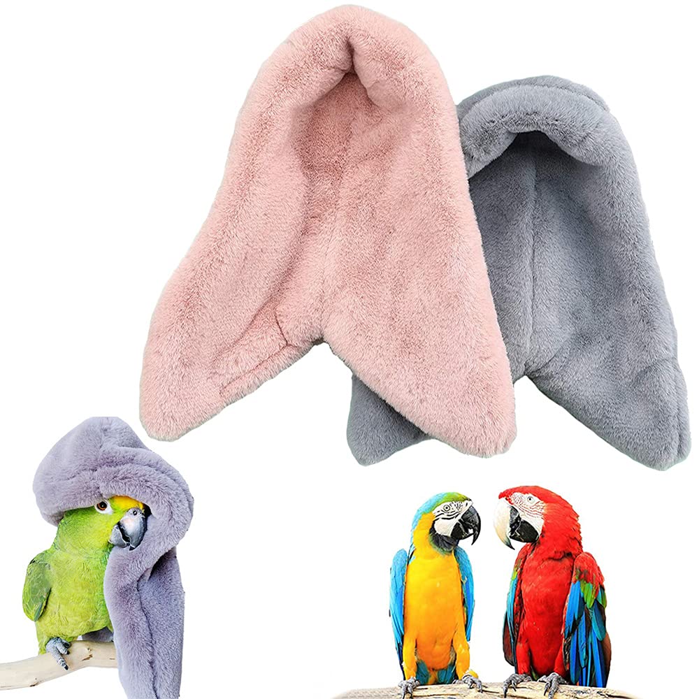 SINFUN bird cozy corner blanket pink-grey offers a warm resting spot for small birds.