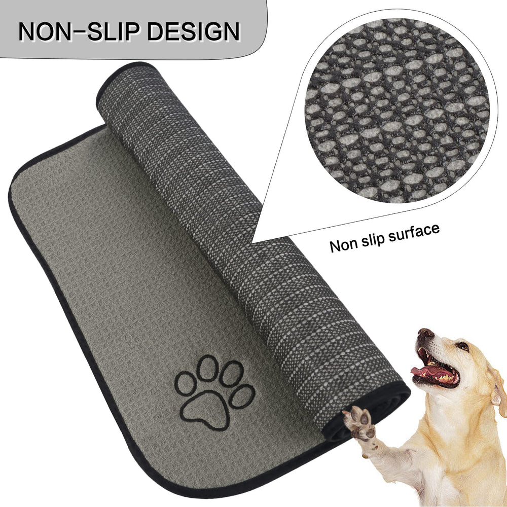 Sinland microfiber dish-drying mat grey; ultra-absorbent to soak spills and drips.