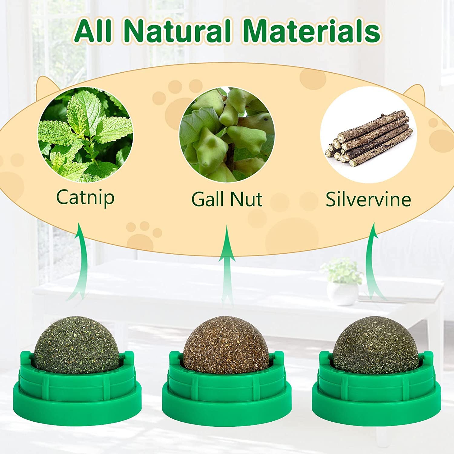 SINROBO catnip ball licking action shows engaging licking sessions that may promote healthy chewing.