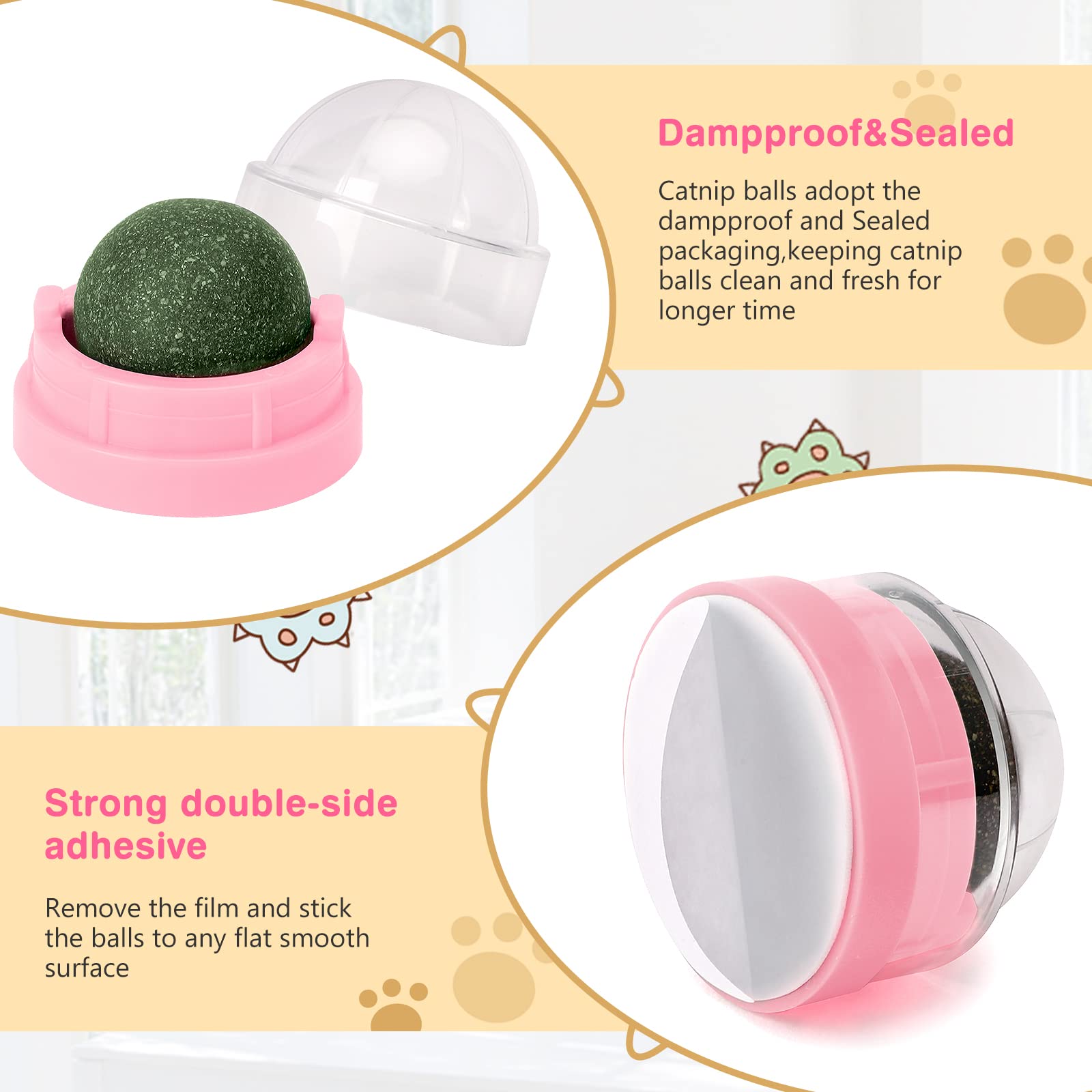 SINROBO catnip balls feature flavors catnip silvervine gall fruit for variety