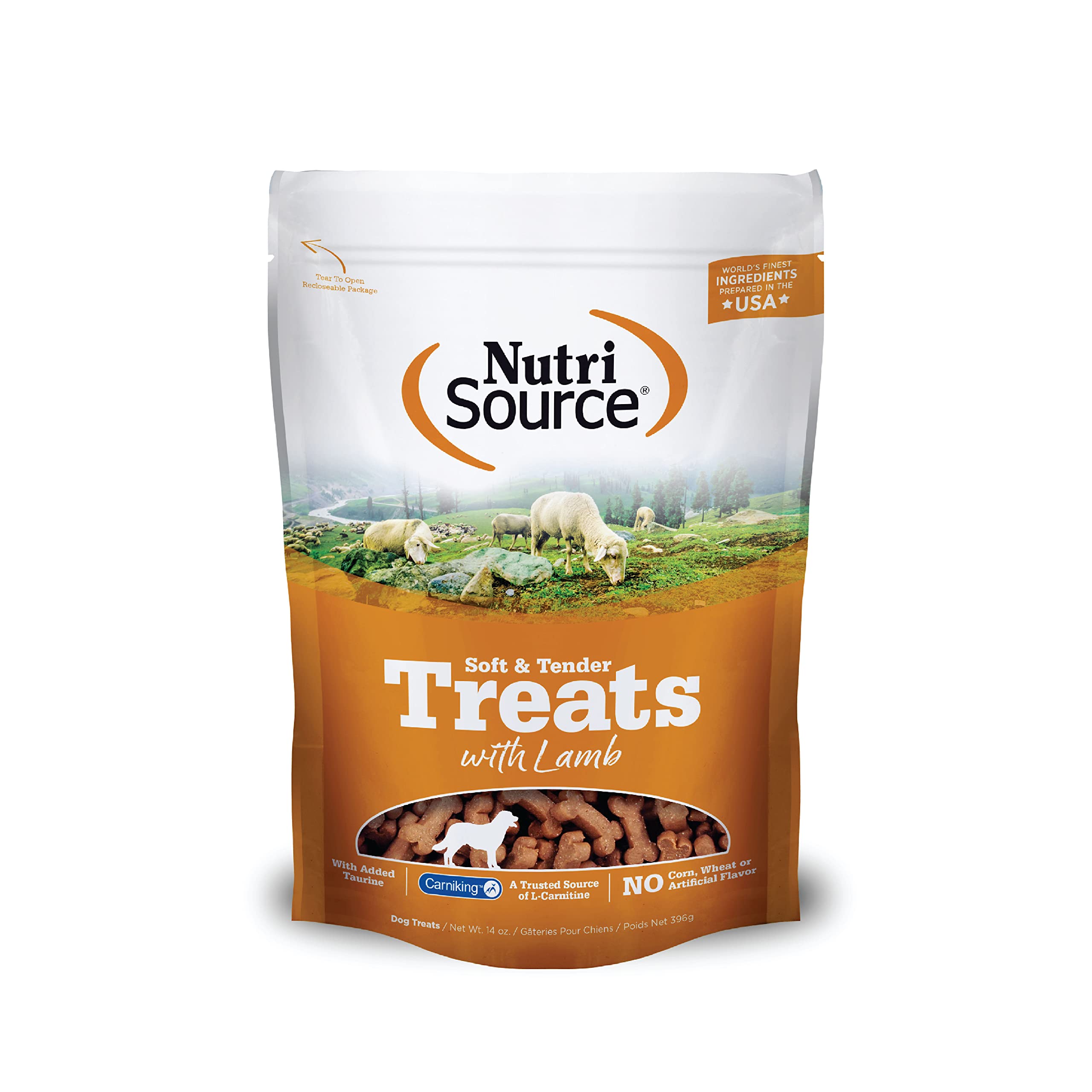 Sioditin Nutri Source TU80021 soft-tender dog treats in packaging for convenient storage.