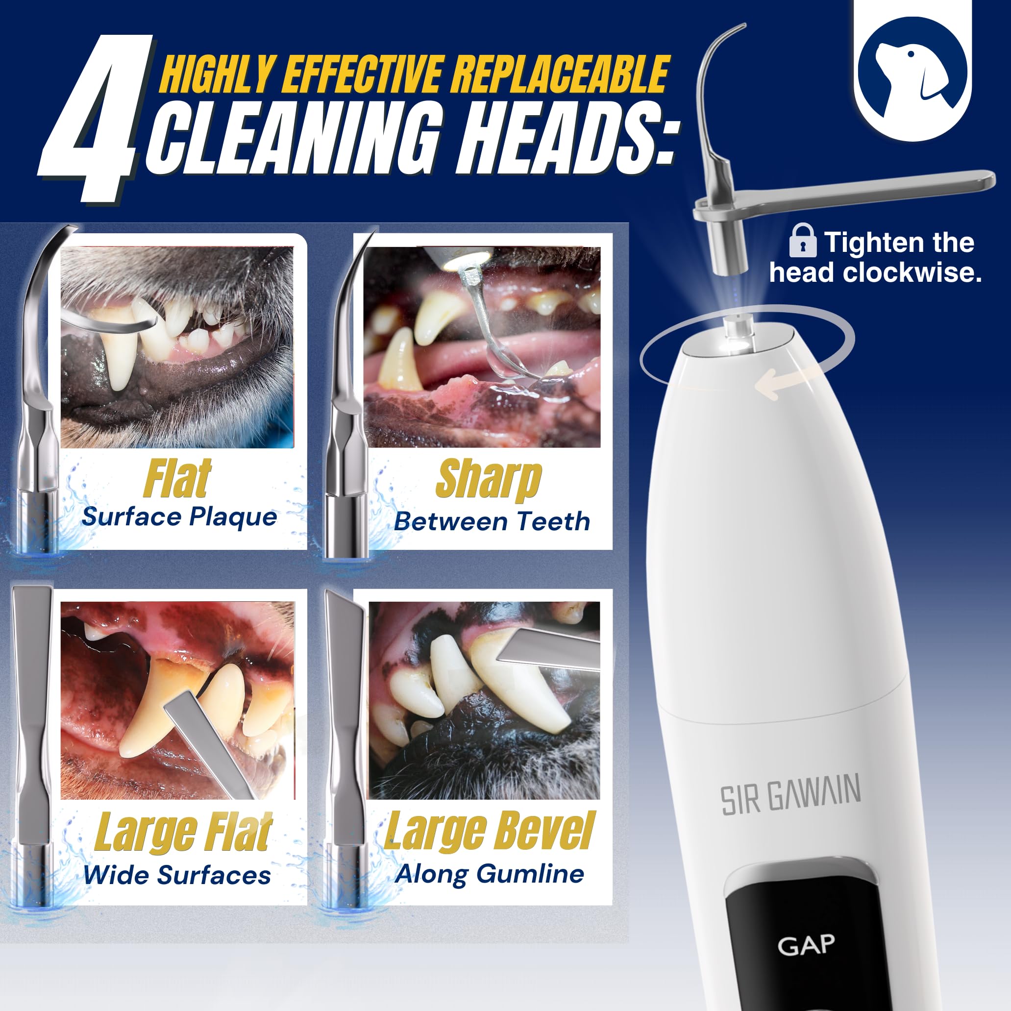 SIRGAWAIN smart touch protection enables gum-friendly control.